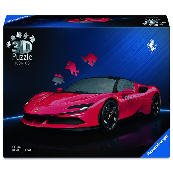 Ravensburger - Iconics: Ferrari SF90 Stradale - 3D Puzzel - 108 Stukjes - Bouwset voor kinderen vanaf 8 jaar