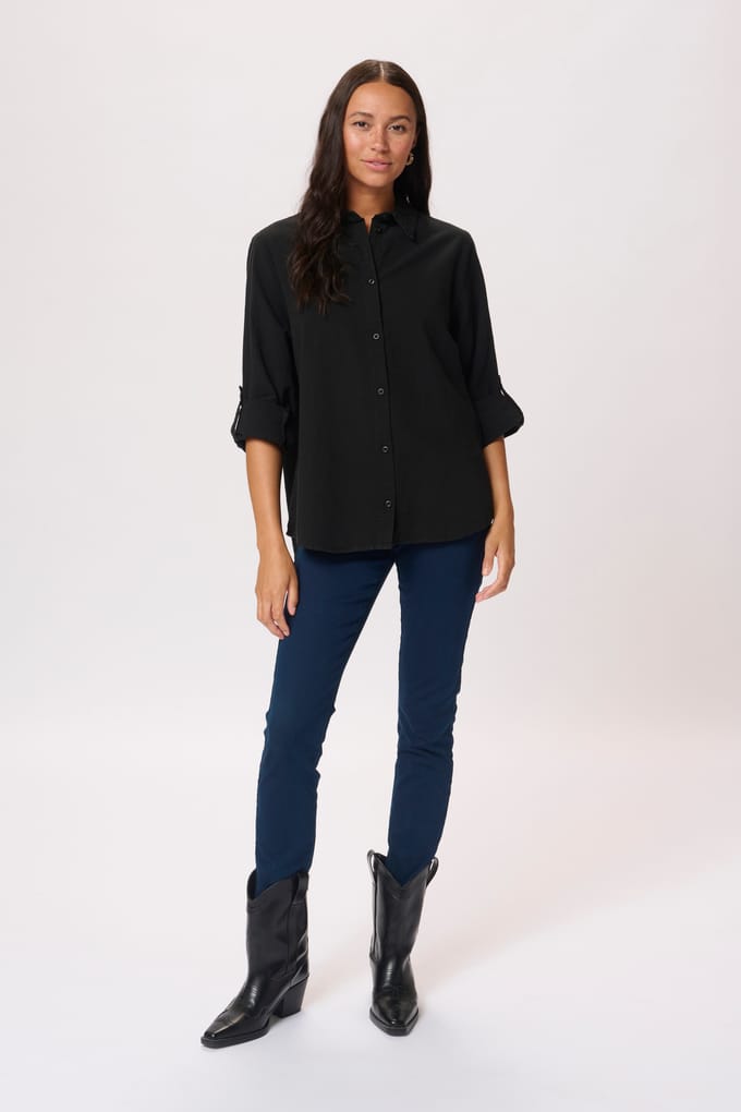 Overhemd met lang mouwen Regular fit Black