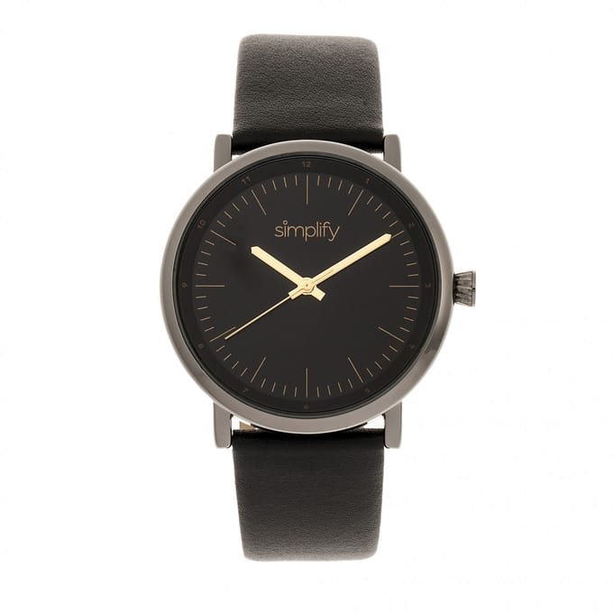 Vereenvoudig het 6200 horloge met leren band