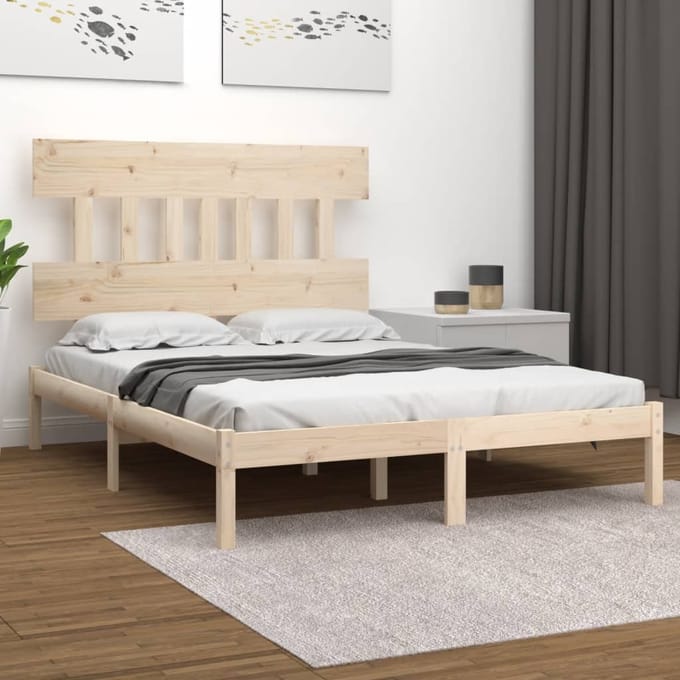 vidaXL - Bedframe - massief - hout - 120x200 - cm