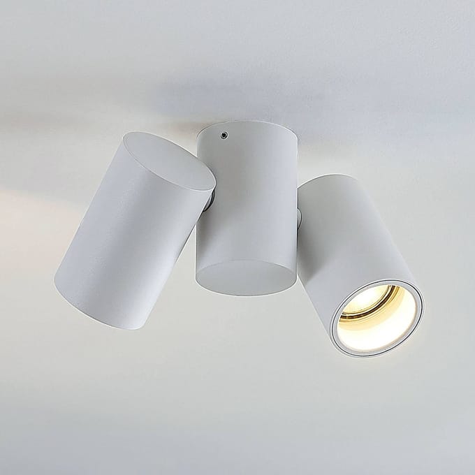 Arcchio - plafondlamp - 2lichts - Aluminium, metaal - H: 11.5 cm - GU10 - wit