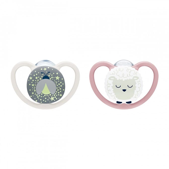 NUK Perfect Match Air Night fopspeen siliconen 0-6m 2st