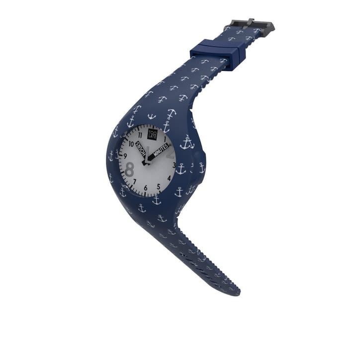 TOO LATE - siliconen horloge - MASH UP LORD SLIM decor - Ø 27 mm - Anchor