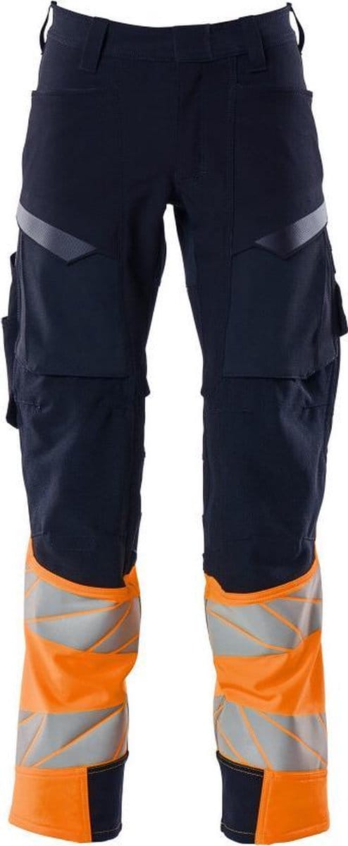 Mascot Accelerate Safe Broek Met Kniezakken 19179 - Mannen - Navy/Oranje - 56