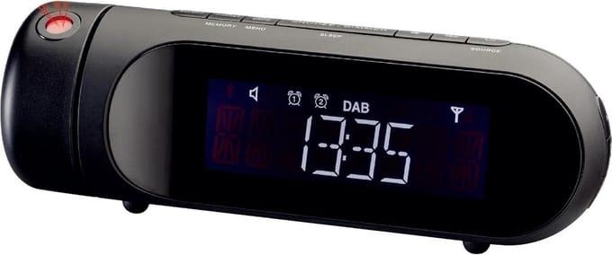 Wekker Radio met DAB/DAB+/FM, Projectieklok en USB Oplaadpoort