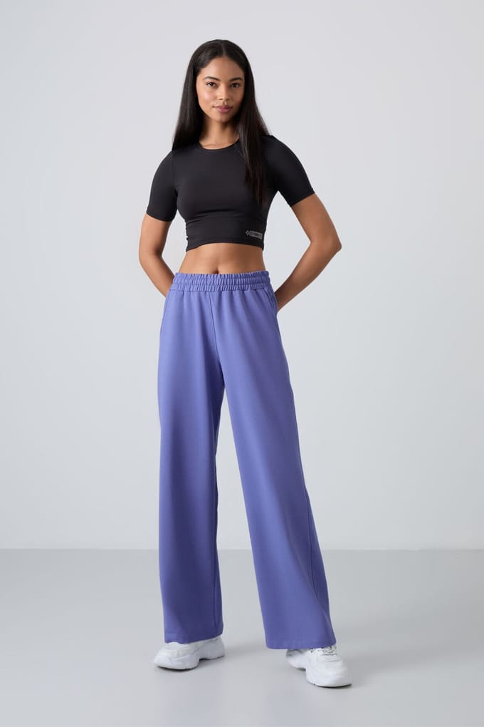 Wijd-Legging Sweatpants met Elastische Taille
