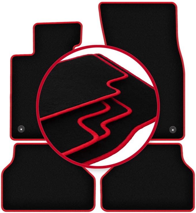 CARLUX-RED automatten voor: BMW 5 E60 RZEPY sedan (2003-2010)