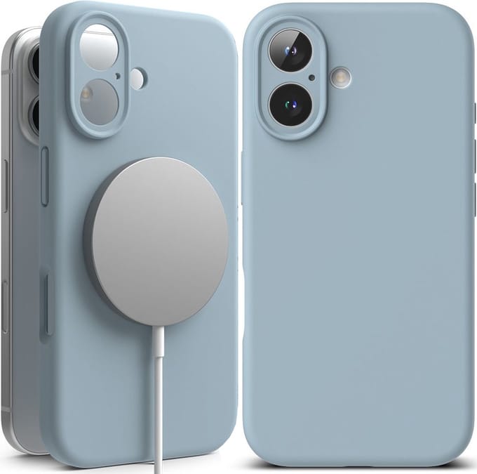 RINGKE SILICONEN MAGNETISCHE MAGSAFE IPHONE 16 BLAUW