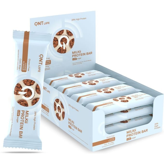 QNT MILKii Protein Bar (12x60g) Cookie - Repen - Eiwit Repen