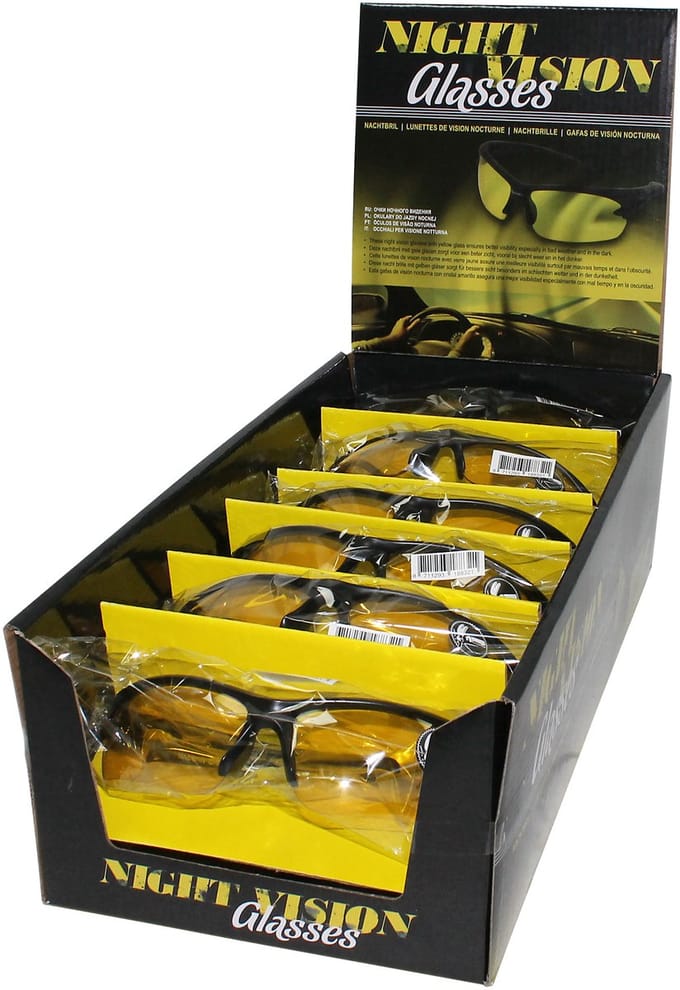 Auto 'Night-Vision' - Sportbril - Unisex - Geel / Zwart