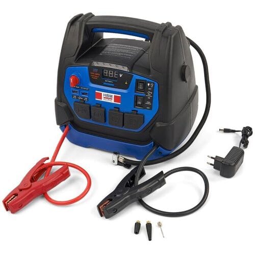 Professionele Auto Startbooster, Jumpstarter Accu Booster, 230 V, 12 V, 22 Ah