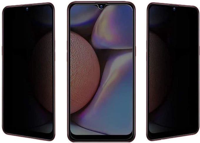 Screenprotector Geschikt voor Samsung Galaxy A02s Screen Protector Privacy Glass - Galaxy A02s Privacy Screen - Privacy Glass Galaxy A02S - Privacy Screenprotector Galaxy A02S - Privacy Screenprotector - 2 pack