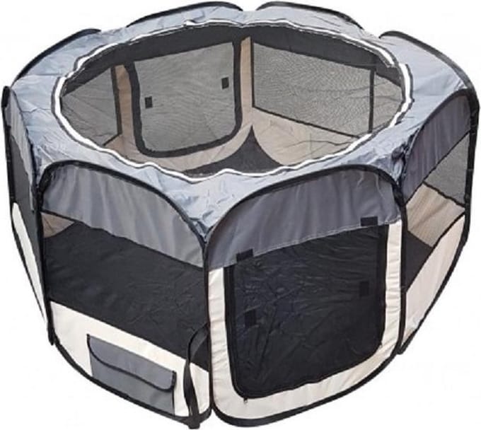 Topmast Puppyren Nylon Grijs - 8 hoekig