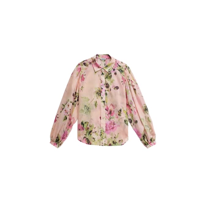 Bloes met bloemenmotief vrouw Salsa Jeans