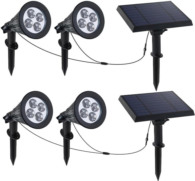 Set van 2 gekoppelde zonne-spotlights 400LM FAMILY SPIKY