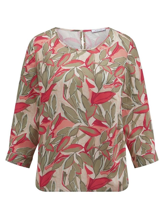 Blouse ronde hals Van Peter Hahn beige