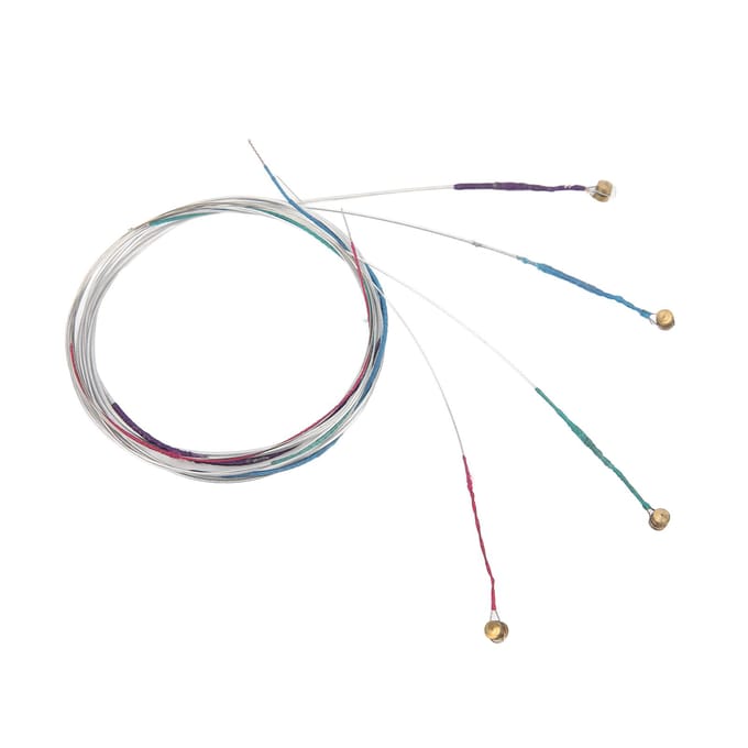 Jeu Universel de Cordes de Violon 4/4 Argenté Tête à Boule Nickelée Accessoires pour Instruments white