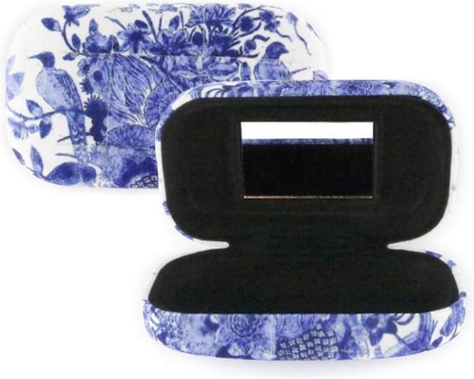 Travel/Lipstick doosje, Delfts blauw