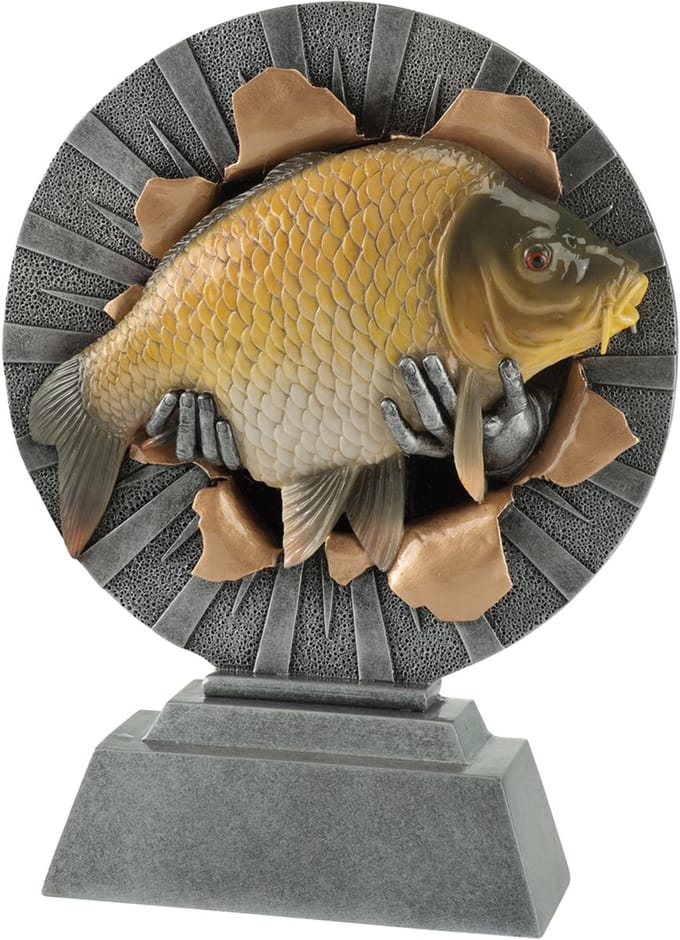 Trofee Big Fish Carp Colour 23 cm Grote Vis Wisselbeker Karper F1 Kruiskarper Viswedstrijd Vissen