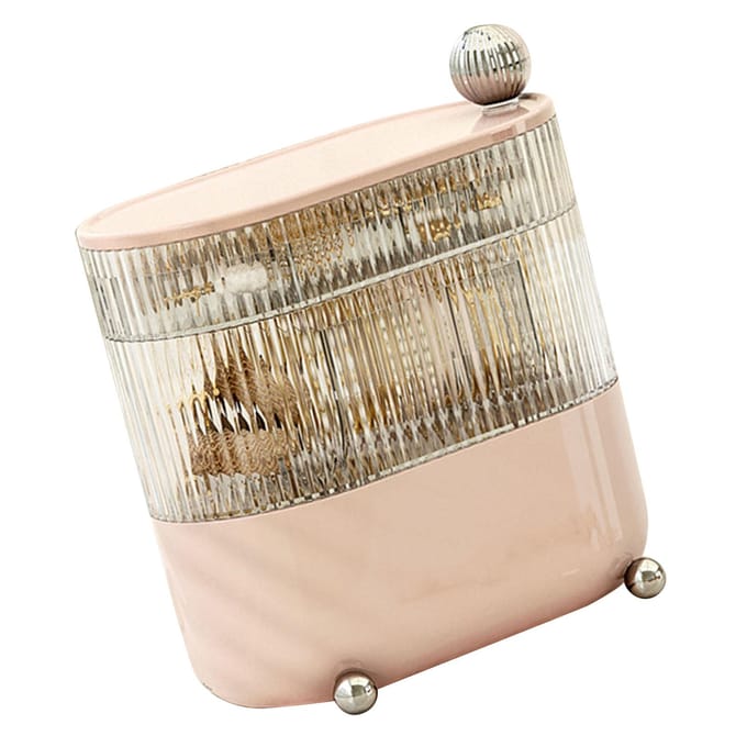 Bureau Opbergdoos 3 Lagen Roterende Verdeelde Organizer voor Sieraden Datakabel Cosmetische Crème Roze gray