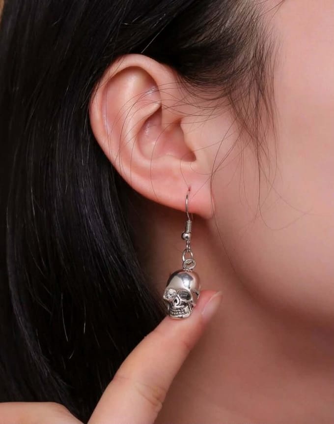 Oorbellen met doodshoofd | Oorbellen | Doodshoofd | Skull