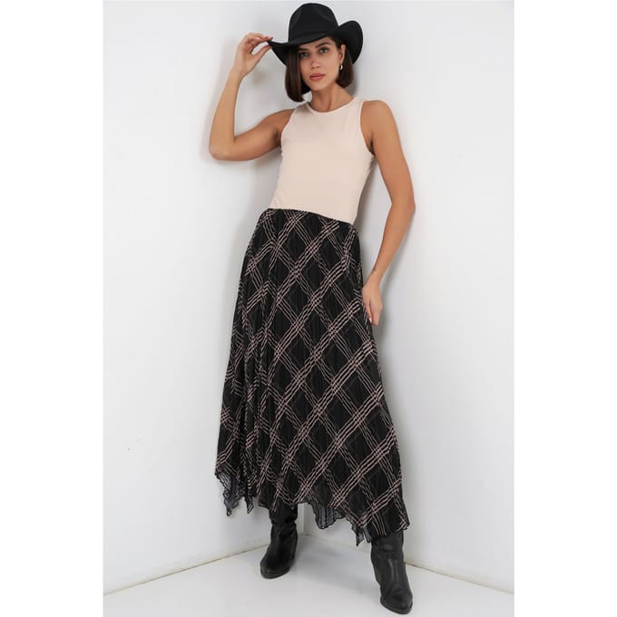 Asymmetrische Patroon Maxi Rok