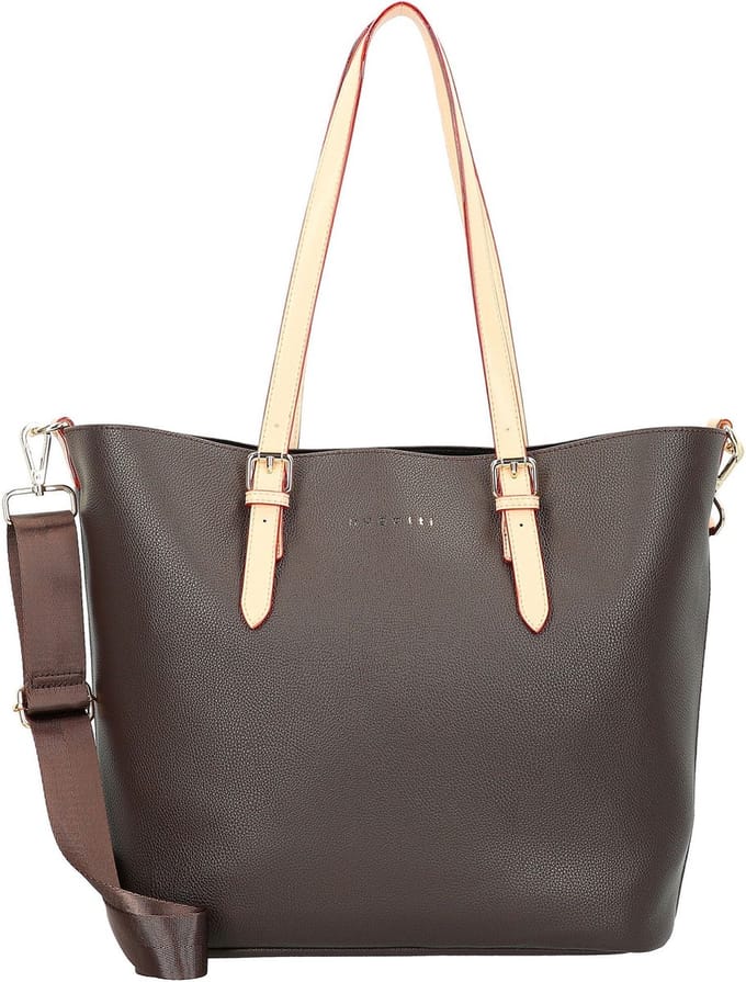 bugatti Schoudertas Ella Shopper Darkbrown Bruine