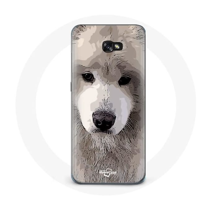 Coque - Samsung - Galaxy A8 2016 - Souple - Gris - Samoyède gris