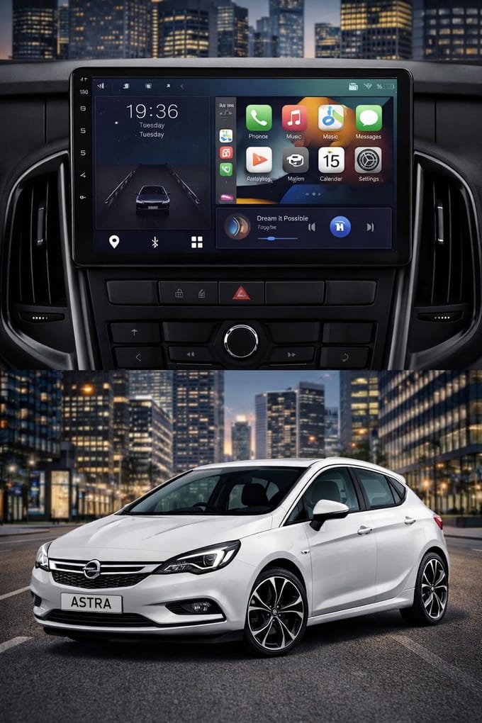 ADIVOX 9 inch Opel Astra 2010-2017 Android 15 CarPlay/Auto/Wifi/DSP/5G/QLED/DAB+