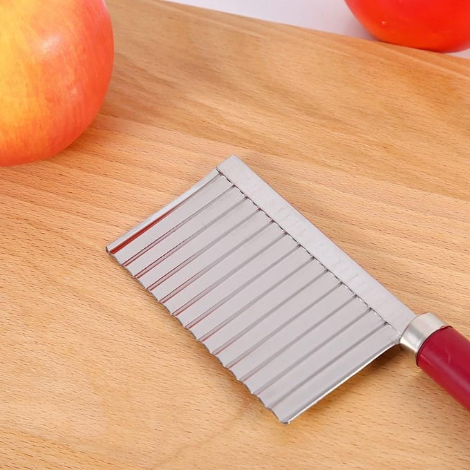 Aardappel Golvend Mes Multifunctioneel Roestvrij Staal Fruit Snijgereedschap white