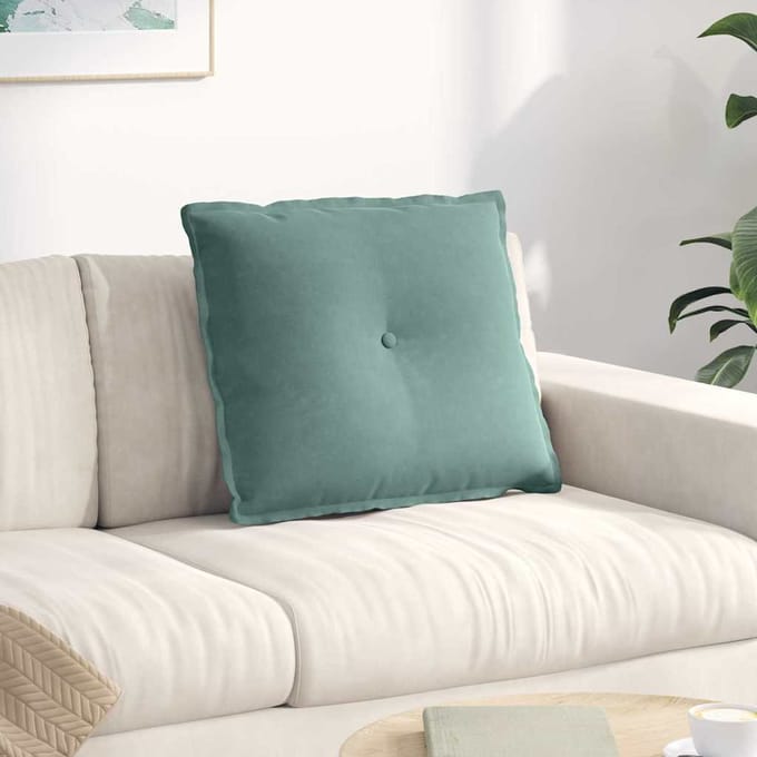 vidaXL - Rugkussen - Zeegroen - 60 - x - 50 - x - 19 - cm - Corduroy - stof