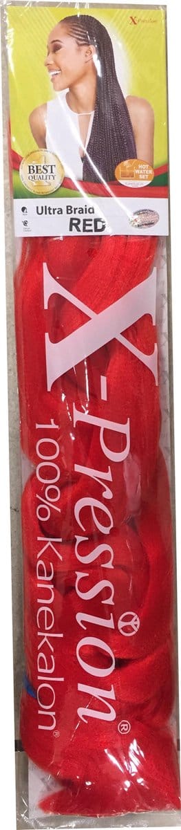 X-pression Ultra Braid Red 3 stuks