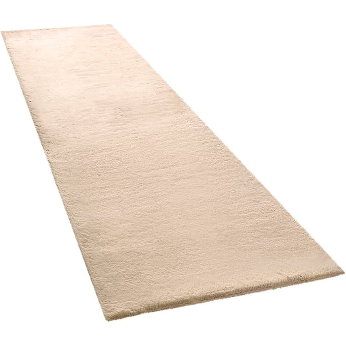 Vachtkleed Fluffy zand 80x300 cm