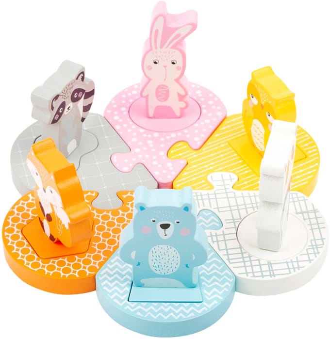 Small Foot - Wooden Shape Puzzle Animals