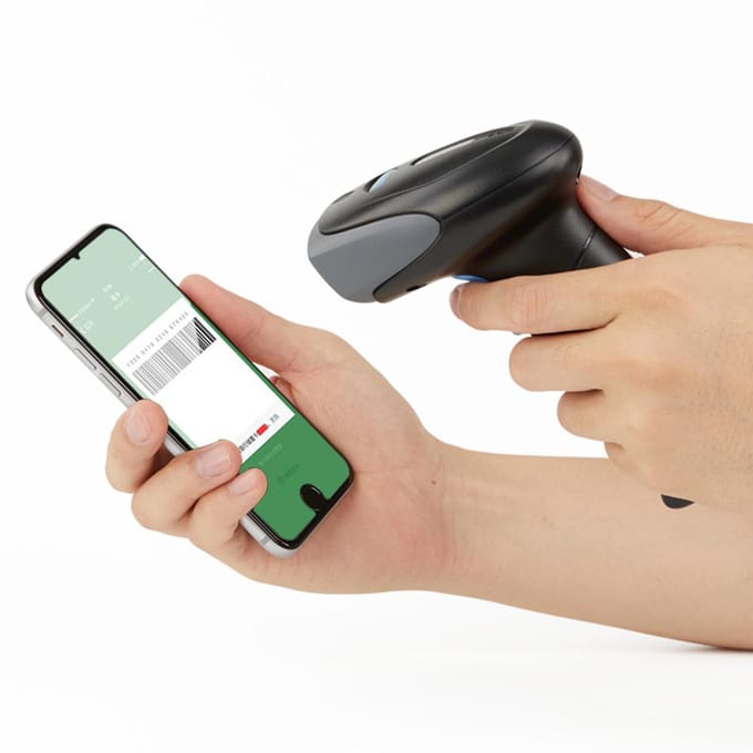 1D Laser Barcodescanner Bedrade Barcodelezer Met Buzzer en LED-indicatie HandmatigAutomatisch zwart