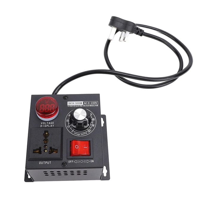 Régulateur de Tension Électronique 5000W Thyristor LED Affichage Numérique Contrôleur de Vitesse Variable en Continu