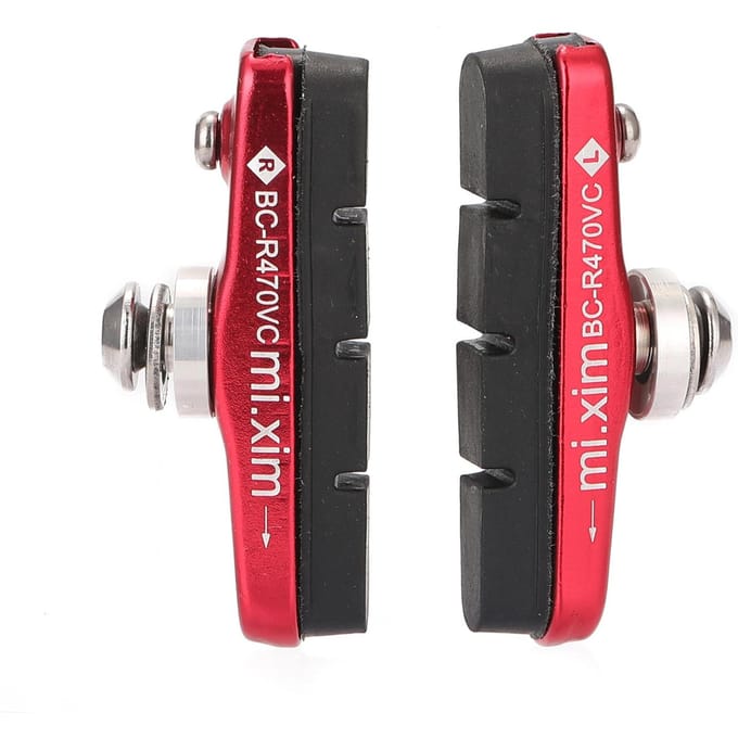 Support de frein de vélo de route, 55mm, chaussures, blocs de tampons en caoutchouc Red