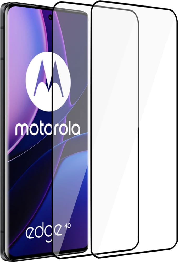 2x Geschikt voor Motorola Edge 40 Screenprotector - Gehard Glas - Full GuardCover