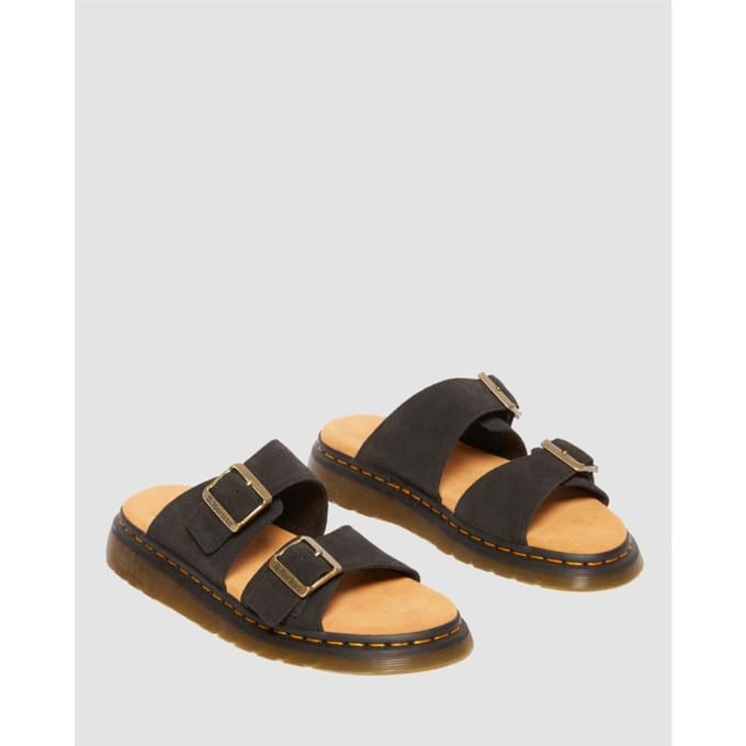 Dr. Martens Josef Suede Zwarte Sandalen