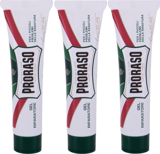 Proraso bloedstelpende gel - de eerste hulp bij het scheren! 3 tubes x 10 ml