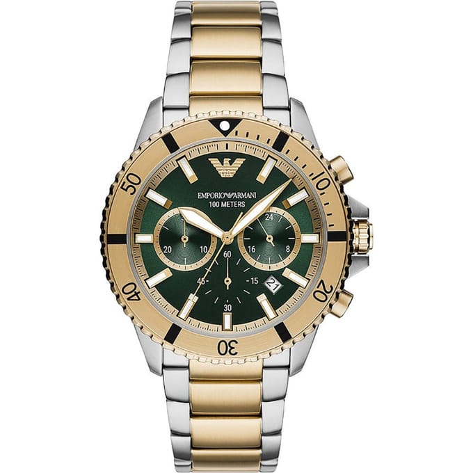 Emporio Armani Diver AR11586 Horloge - Staal - Multi - Ø 43 mm
