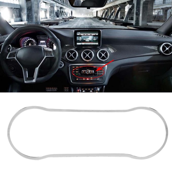 Auto Airconditioning Knop Decoratie Frame Bekleding Cover Sticker Geschikt voor Benz CLA GLA A Klasse B white