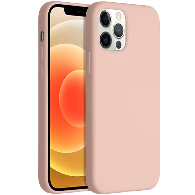 Accezz Hoesje - Geschikt voor Apple iPhone 12 Pro / 12 - Liquid Silicone Backcover - Roze