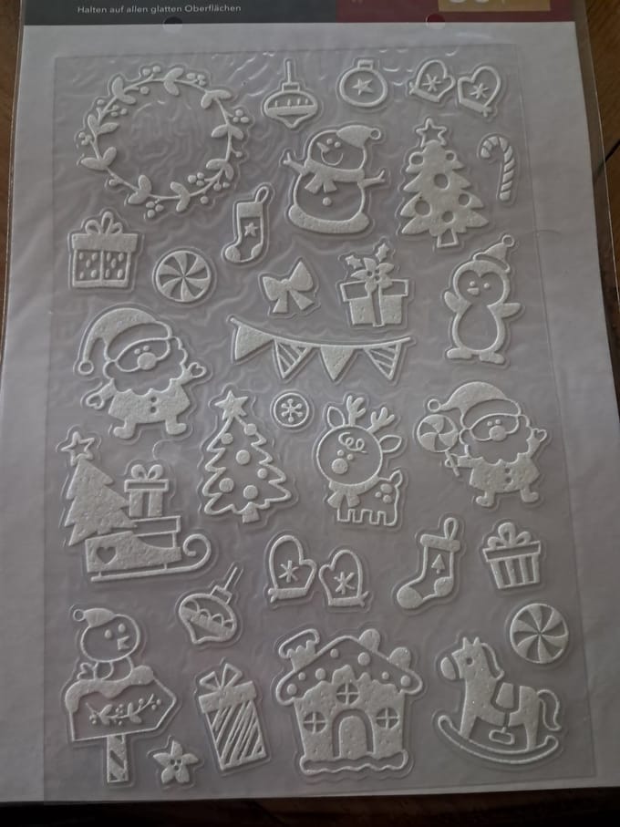 Crelando Kerst Stickers 30 Stuks - Wit - Kerstboom - Sneeuwpop - Kerst versiering