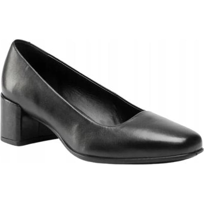 Ecco - Shape Squared - Damespumps - Zwart - Leren Bovenwerk - EUR 39