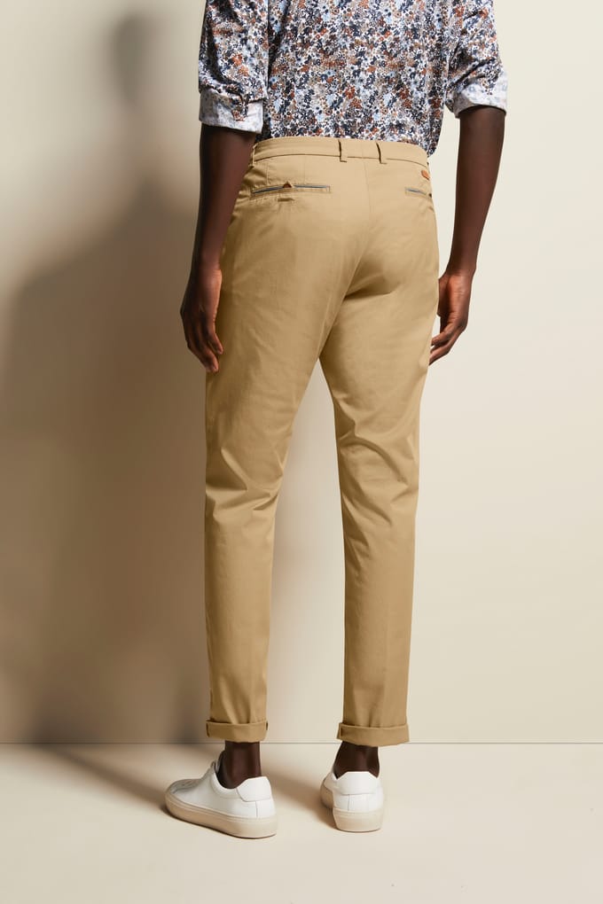 Bugatti Herren Chino-broek met elastaangehalte