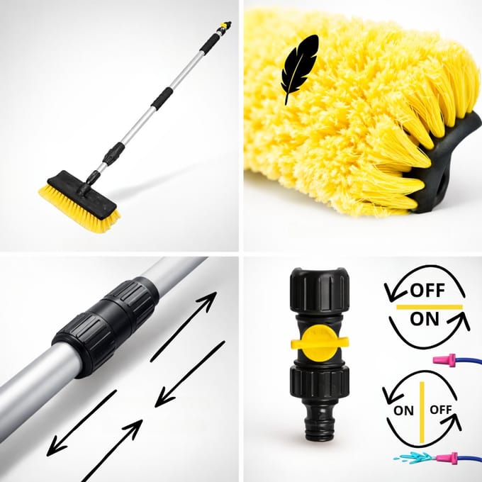 Anwicar Telescopische Wasborstel 250 cm - Car Cleaning Kit