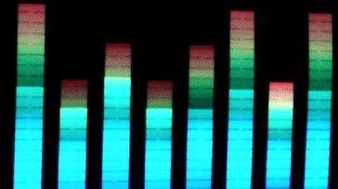 LED - T-shirt - Equalizer - Zwart - Kleur - XXS