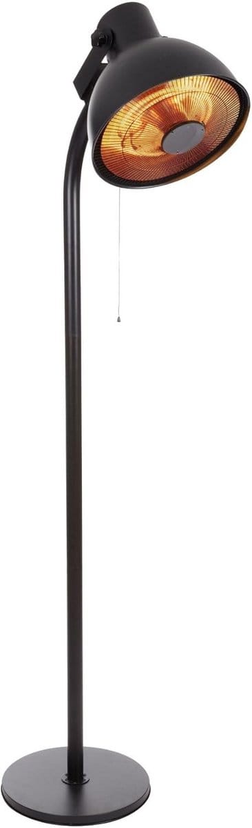Elektrische Terrasverwarmer 2000W Zwart - 3 Warmtestanden & Kantelbeveiliging