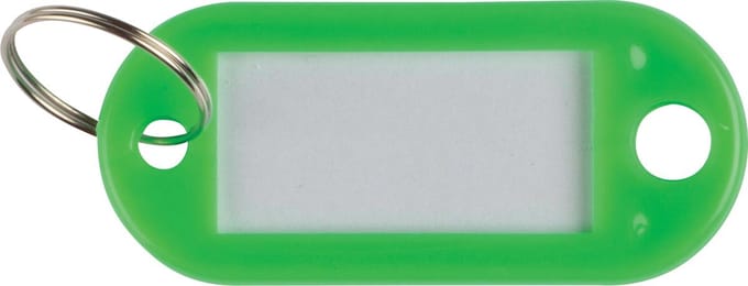 Q-CONNECT sleutelhanger | pak van 10 stuks | groen
